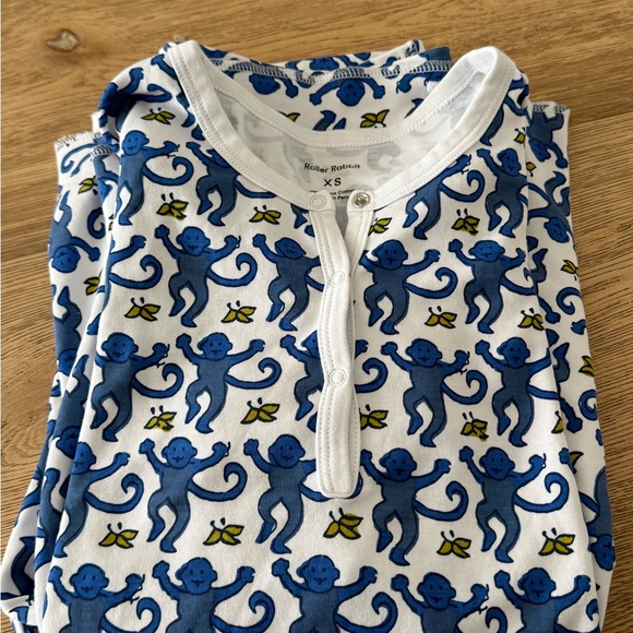 Roller Rabbit Other - Roller Rabbit Blue Monkey Print Women’s Pajama XS